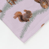 Eichhörnchen-Raserei-Fleece-Decke (staubiges Rosa) Fleecedecke (Ecke)