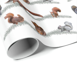 Eichhörnchen-Raserei-Packpapier (wählen Sie Farb Geschenkpapier