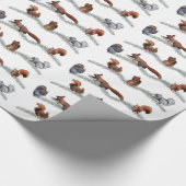 Eichhörnchen-Raserei-Packpapier (wählen Sie Farbe) Geschenkpapier (Ecke)