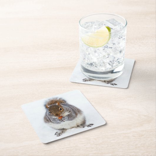 Eichhörnchen Rechteckiger Pappuntersetzer (Vor Ort)