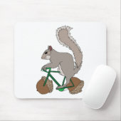 Eichhörnchen-Reitfahrrad mit Eichel-Rädern Mousepad (Mit Mouse)
