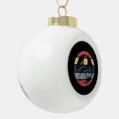 Eichhörnchen Retro Keramik Kugel-Ornament (Links)