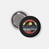 Eichhörnchen Retro Magnet (Vorderseite/Rückseite)