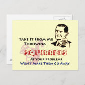 Eichhörnchen Retro Postkarte (Vorne/Hinten)