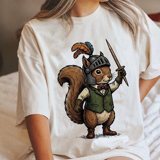 Eichhörnchen-Ritter mit Schwert Tri-Blend Shirt