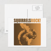 Eichhörnchen Rock! Postkarte (Vorne/Hinten)