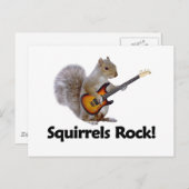 Eichhörnchen Rock! Postkarte (Vorne/Hinten)