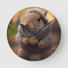 Eichhörnchen Runde Wanduhr