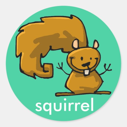 Eichhörnchen Runder Aufkleber (Vorderseite)