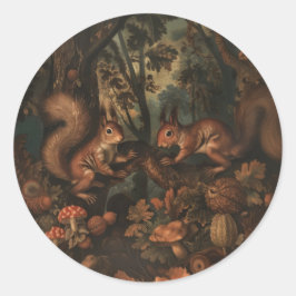 Eichhörnchen - Rundkleber für Schreibwaren Runder Aufkleber