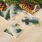 Eichhörnchen sammelt Pinienzapfen Puzzle (Seite)