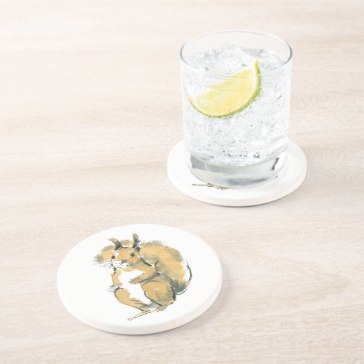 Eichhörnchen Sandstein Untersetzer (Seite)