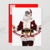 Eichhörnchen Santa-Merry Christmas_ Feiertagspostkarte (Vorne/Hinten)