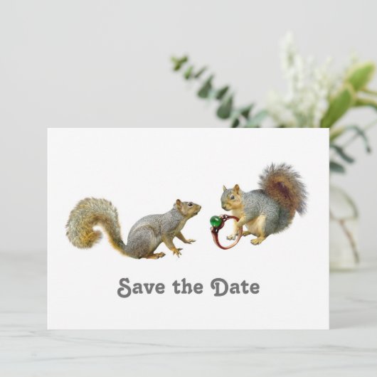 Eichhörnchen Save the Date (Stehend Vorderseite)