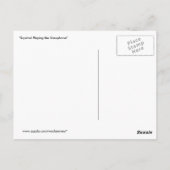 Eichhörnchen Saxophon spielen Postkarte (Rückseite)