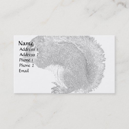 Eichhörnchen schlicht visitenkarte (Vorderseite)
