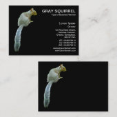 Eichhörnchen - Schwarz Visitenkarte (Vorne/Hinten)