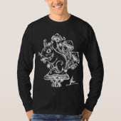 Eichhörnchen schwarzes Longsleeve T-Shirt (Vorderseite)