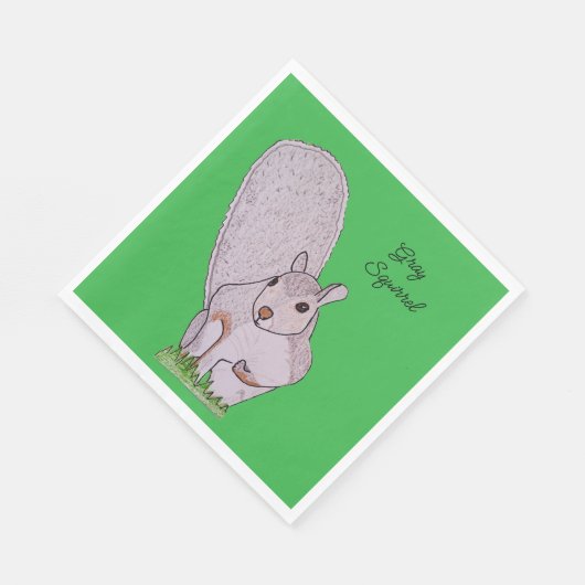 Eichhörnchen Serviette (Ecke)