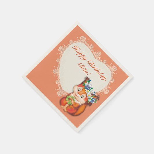 Eichhörnchen Serviette (Ecke)