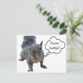 Eichhörnchen Sie sind eingeladen Postkarte (Stehend Vorderseite)