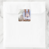 Eichhörnchen sieht dich an quadratischer aufkleber (Tasche)