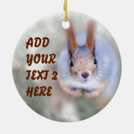 Eichhörnchen sieht dich von unten nach oben an keramik ornament