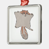 Eichhörnchen Silbernes Ornament (Links)
