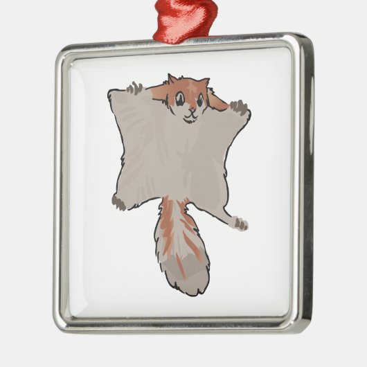 Eichhörnchen Silbernes Ornament (Links)