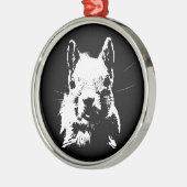 Eichhörnchen Silbernes Ornament (Links)