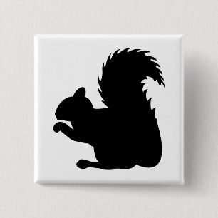 Eichhörnchen-Silhouette Button