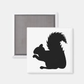 Eichhörnchen-Silhouette Magnet (Vorderseite/Rückseite)