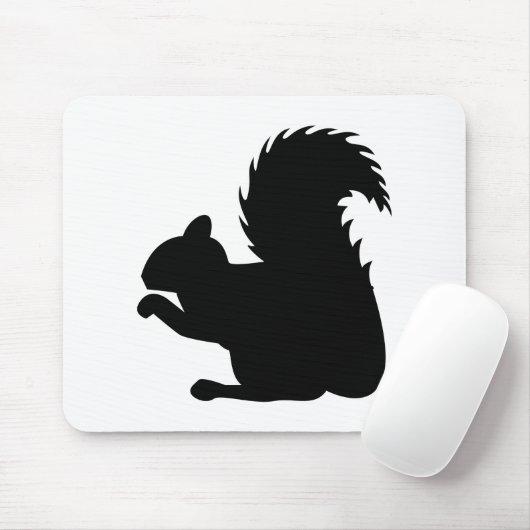Eichhörnchen-Silhouette Mousepad (Mit Mouse)