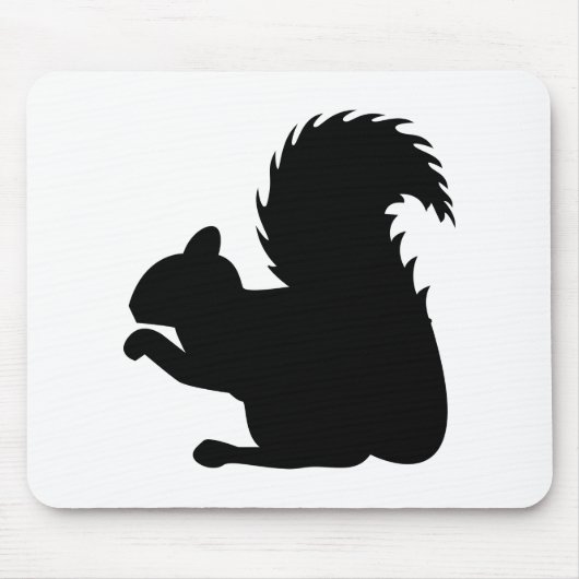 Eichhörnchen-Silhouette Mousepad (Vorne)