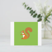 Eichhörnchen sitzen postkarte (Stehend Vorderseite)