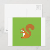 Eichhörnchen sitzen postkarte (Vorne/Hinten)
