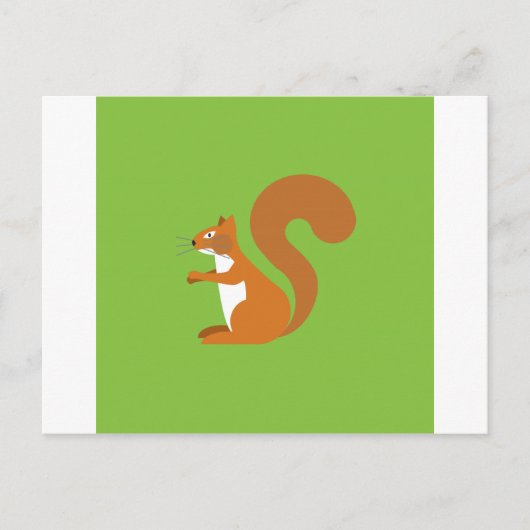 Eichhörnchen sitzen postkarte (Vorderseite)