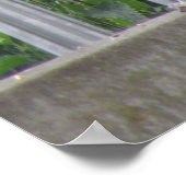 Eichhörnchen sitzend auf dem Zaun Print Poster (Ecke)