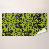 Eichhörnchen Skandinavische Volkskunst Badehandtuch (Badehandtuch)