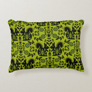 Eichhörnchen Skandinavische Volkskunst Dekokissen