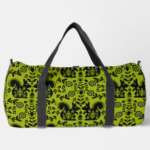 Eichhörnchen Skandinavische Volkskunst Duffle Bag
