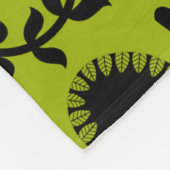 Eichhörnchen Skandinavische Volkskunst Fleecedecke (Ecke)