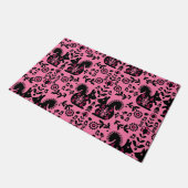 Eichhörnchen Skandinavische Volkskunst Fußmatte (Schrägansicht)