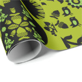 Eichhörnchen Skandinavische Volkskunst Geschenkpapier (Rolleneckpunkt)