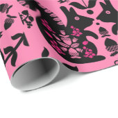 Eichhörnchen Skandinavische Volkskunst Geschenkpapier (Rolleneckpunkt)