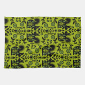 Eichhörnchen Skandinavische Volkskunst Geschirrtuch (Horizontal)