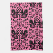 Eichhörnchen Skandinavische Volkskunst Geschirrtuch (Vertikal)