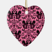 Eichhörnchen Skandinavische Volkskunst Keramik Ornament (Rechts)