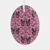 Eichhörnchen Skandinavische Volkskunst Ornament Aus Glas (Vorderseite links)