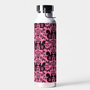 Eichhörnchen Skandinavische Volkskunst Trinkflasche